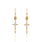 Maddie Rosary Earrings Clear - Gold
