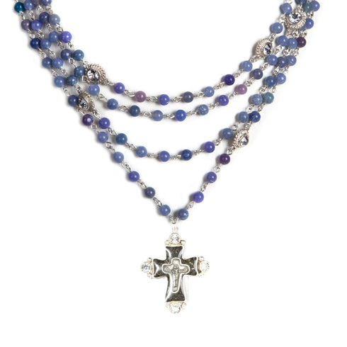 Magdalena - 6mm Semi-Precious Blue Jade All Medallions