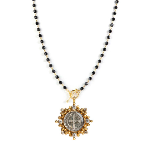 Delfina Crystal Jet All Medallions - Gold