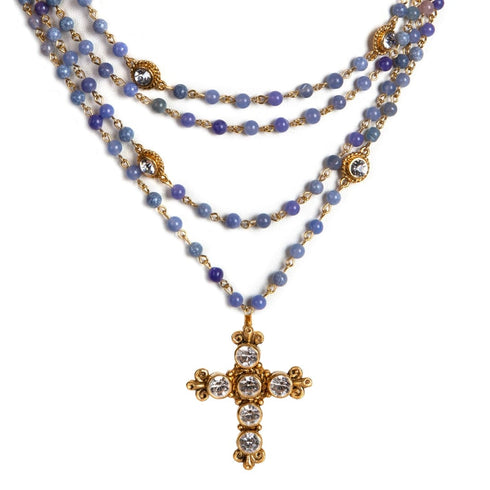 Magdalena - 6mm Semi-Precious Blue Jade All Medallions