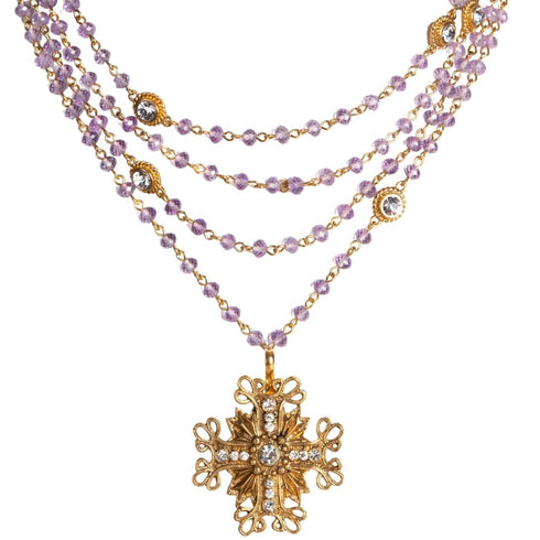 Magdalena - 6mm Semi-Precious Amethyst Beads All Medallions