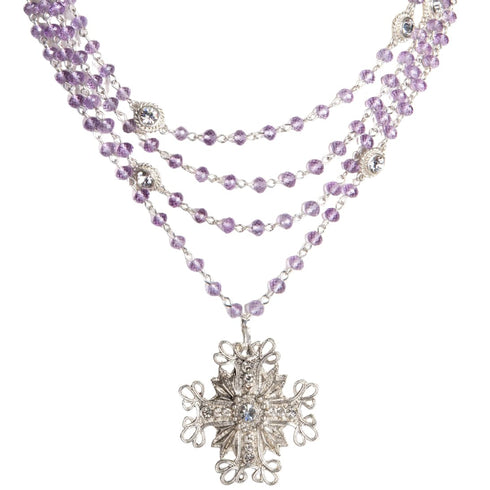 Magdalena - 6mm Semi-Precious Amethyst Beads All Medallions