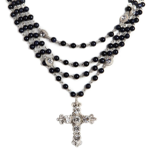 Magdalena - 6mm Semi-Precious Blue Goldstone All Medallions