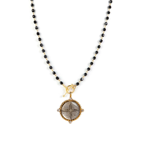 Delfina Crystal Jet All Medallions - Gold