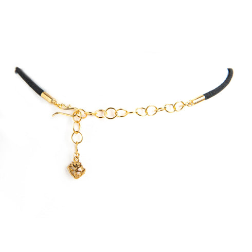 Resurrection Crystal Cross Charm Necklace - Gold