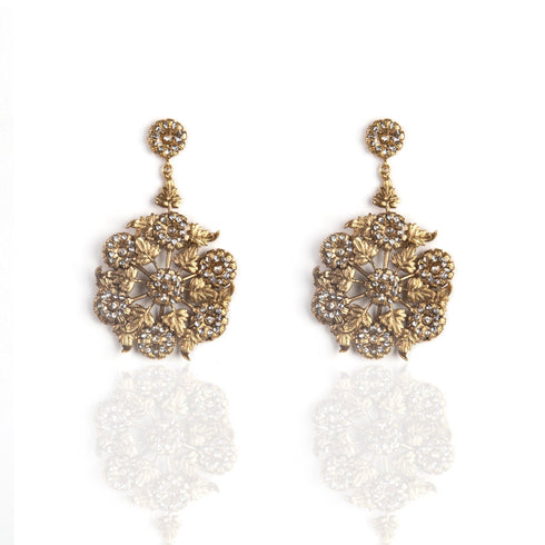 Daisy Drama Earrings - Gold