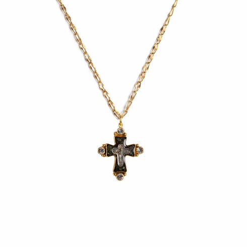Maria Cross Charm Necklace - VSA Designs