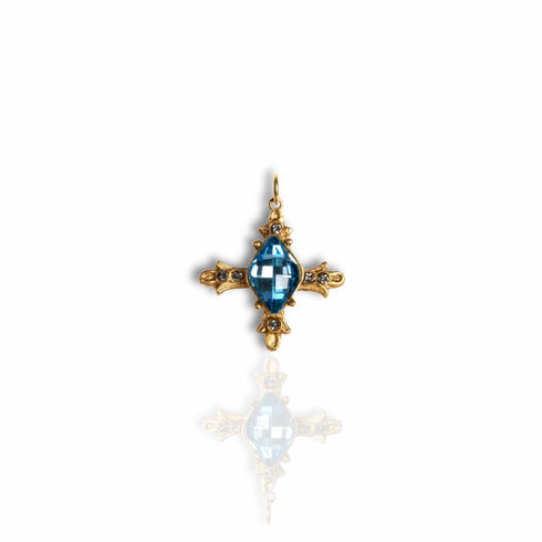 Ice Cross Charm - Gold - VSA Designs