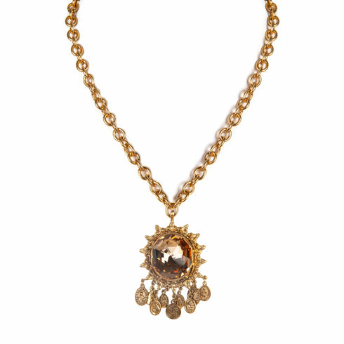 A$AP Chain 20" with Tribal Medallion - Gold