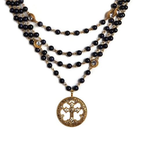 Magdalena - 6mm Semi-Precious Blue Goldstone All Medallions