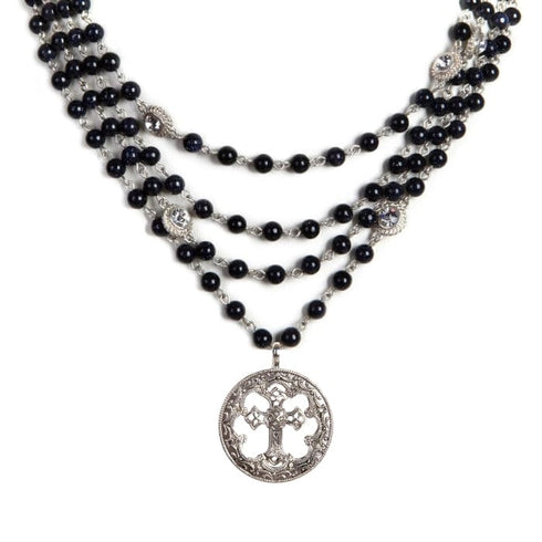 Magdalena - 6mm Semi-Precious Blue Goldstone All Medallions