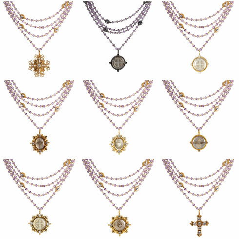 Magdalena - 6mm Semi-Precious Amethyst Beads All Medallions