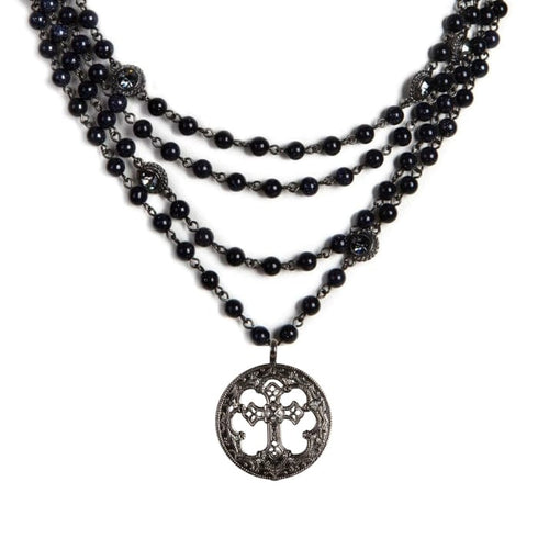 Magdalena - 6mm Semi-Precious Blue Goldstone All Medallions