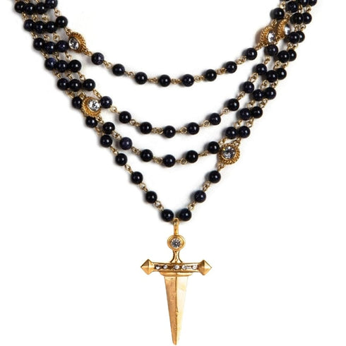 Magdalena - 6mm Semi-Precious Blue Goldstone All Medallions