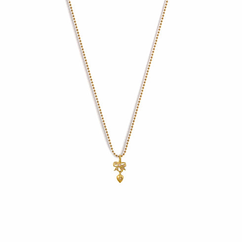 Pink At Heart Charm Necklace - Gold