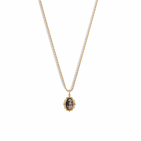 Pretty In Prayer Charm Necklace - Gold