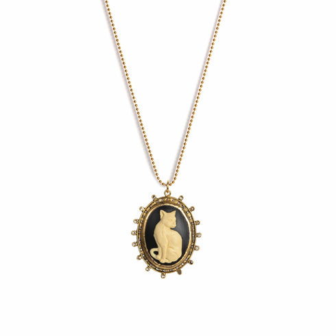 Cats! Charm Necklace - Gold