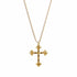 Resurrection Crystal Cross Charm Necklace - Gold