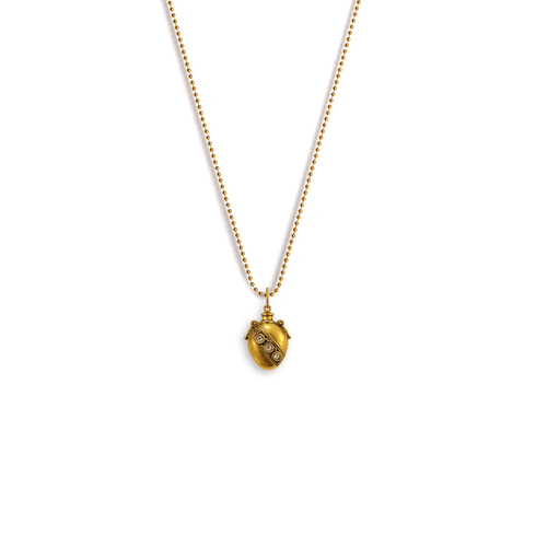 Bourne Again Poison Heart Charm Necklace - Gold