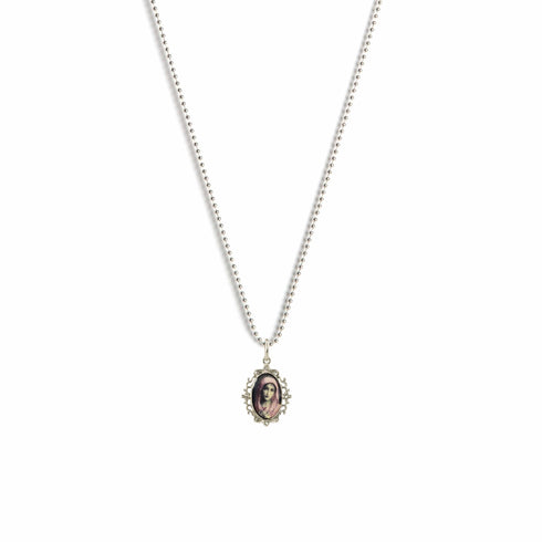 Pretty In Prayer Charm Necklace - Silver