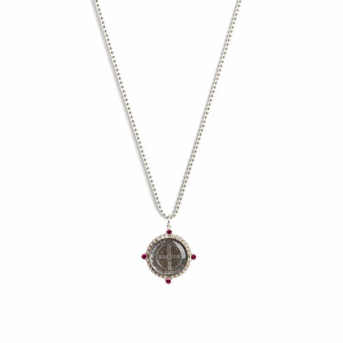 Promise To Protect Charm San Benito Necklace - Silver