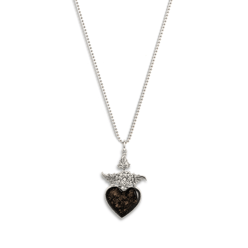 Daisy in Love Charm Necklace - Silver