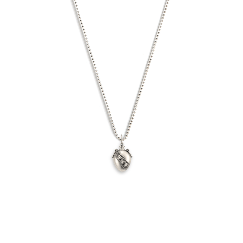 Bourne Again Poison Heart Charm Necklace - Silver