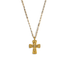 Bourne Again Rebel Cross Charm Necklace - Gold