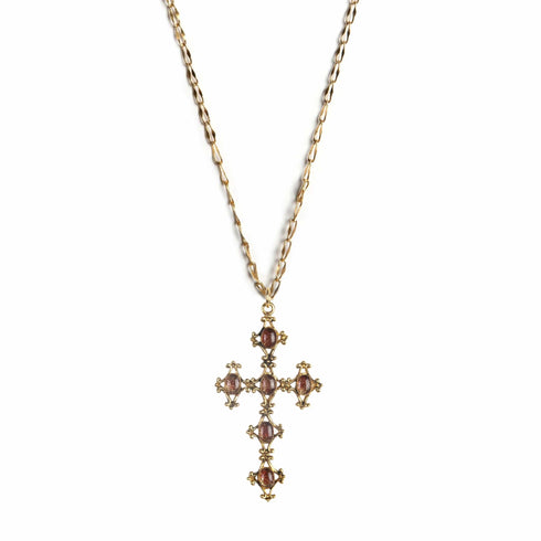 Cecilia Pink Charm Necklace - Gold