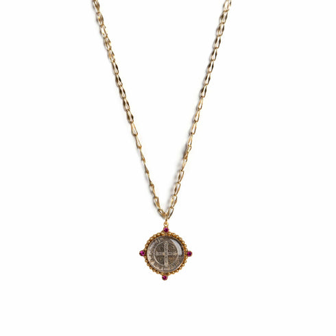 Promise To Protect Charm San Benito Necklace - Gold