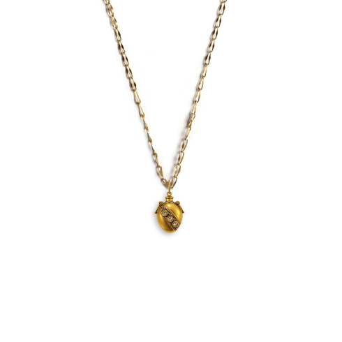 Bourne Again Poison Heart Charm Necklace - Gold