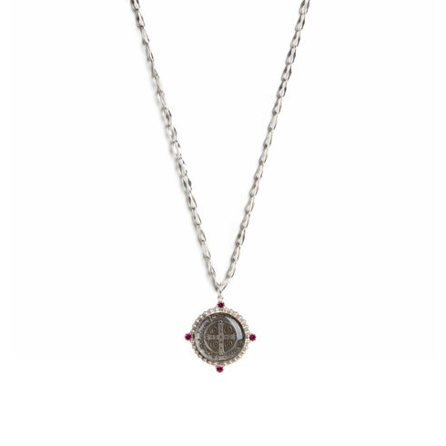 Promise To Protect Charm San Benito Necklace - Silver