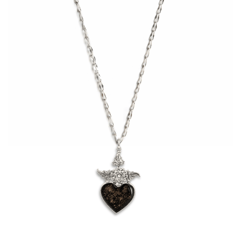 Daisy in Love Charm Necklace - Silver