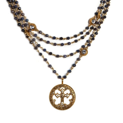 Magdalena - 4mm Precious Grey Blue Sapphire All Medallions