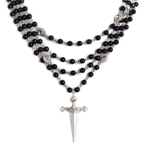 Magdalena - 6mm Semi-Precious Blue Goldstone All Medallions