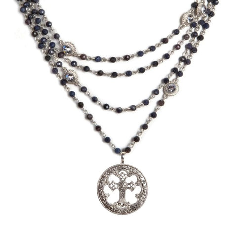 Magdalena - 4mm Precious Grey Blue Sapphire All Medallions