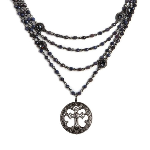 Magdalena - 4mm Precious Grey Blue Sapphire All Medallions