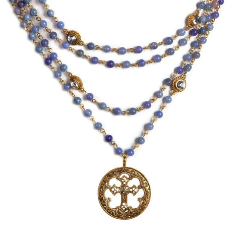 Magdalena - 6mm Semi-Precious Blue Jade All Medallions