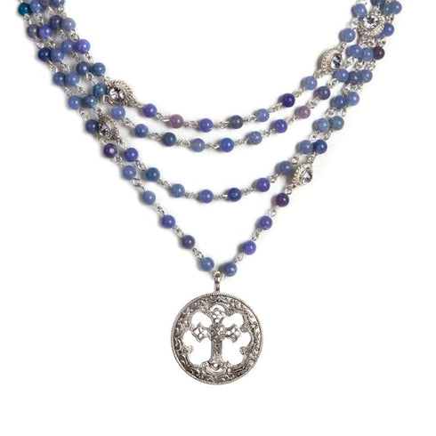 Magdalena - 6mm Semi-Precious Blue Jade All Medallions