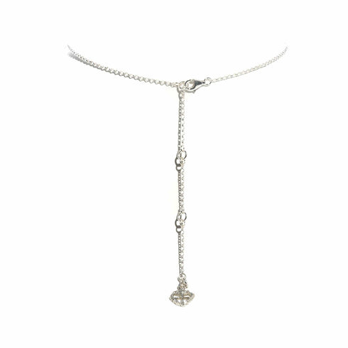 Maddie Rosary Necklace Burgundy - Silver