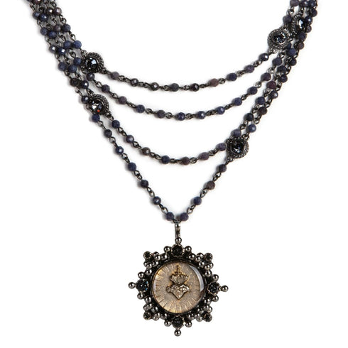 Magdalena - 4mm Precious Grey Blue Sapphire All Medallions