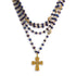 Bourne Again Magdalena With Rebel Cross Purple Velvet - Gold