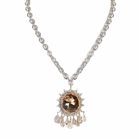A$AP Chain 20" with Tribal Medallion - Silver
