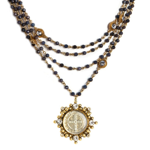 Magdalena - 4mm Precious Grey Blue Sapphire All Medallions