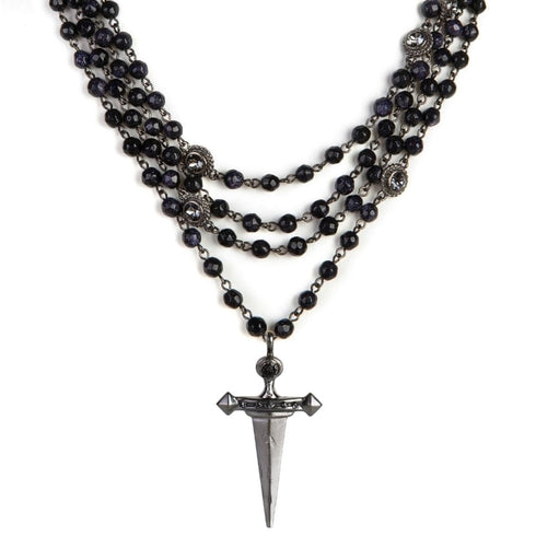 Magdalena - 6mm Semi-Precious Blue Goldstone Faceted All Medallions