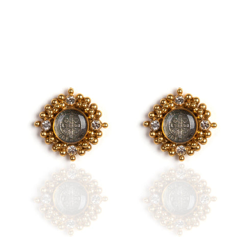 Petite Cloister Post Earrings - San Benito - Gold - VSA Designs
