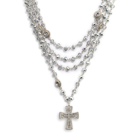 Bourne Again Magdalena With Rebel Cross Silver - Silver