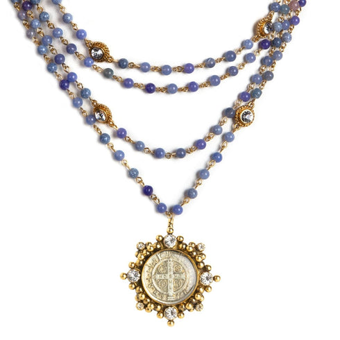 Magdalena - 6mm Semi-Precious Blue Jade All Medallions