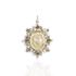 Oval Cloister Sacred Heart Charm - Silver