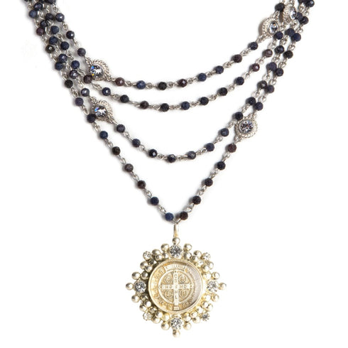 Magdalena - 4mm Precious Grey Blue Sapphire All Medallions